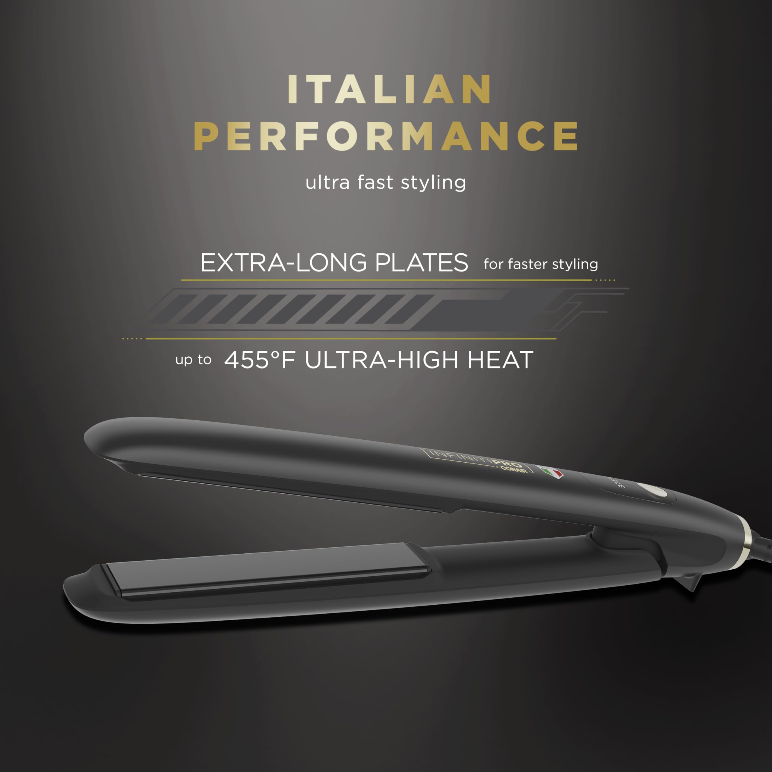 Conair ArteBella flat iron with floating plate adapting to hair texture
