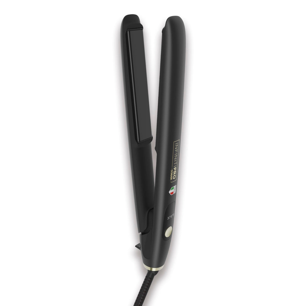 Conair ArteBella flat iron close-up showing long plates for faster styling
