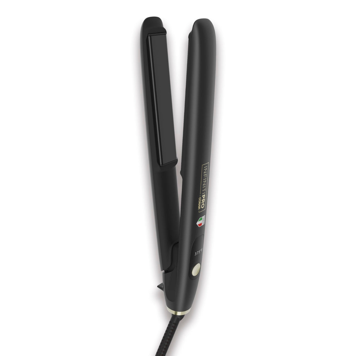 Conair ArteBella flat iron close-up showing long plates for faster styling