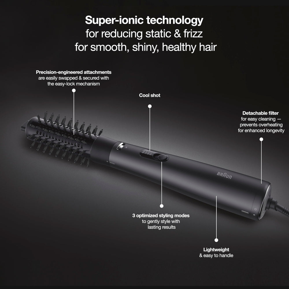Conair Braun 2-in-1 thermal brush provides lift and smooth shaping from roots to tips