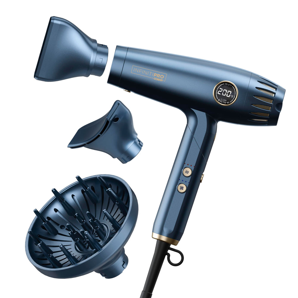 Conair Infiniti PRO 2.0 DigitalAIRE front view with diffuser for fast, frizz-free drying.