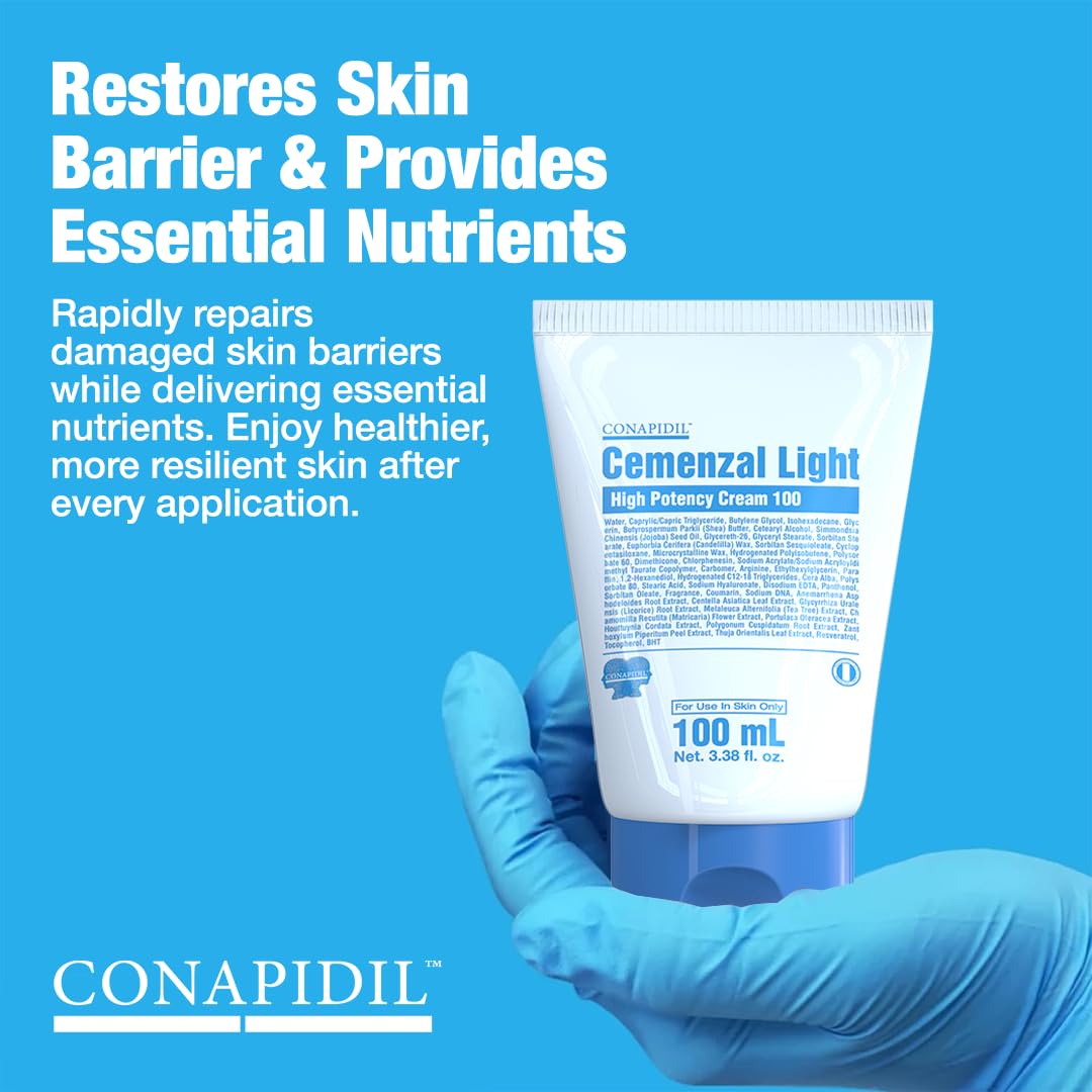 Cemenzal Light cream texture on skin for smooth application and moisture