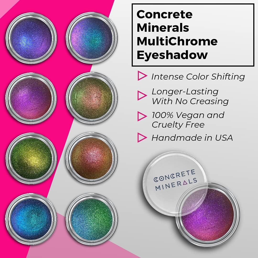 Concrete Minerals MultiChrome Cosmic light play reveals color shifts on skin