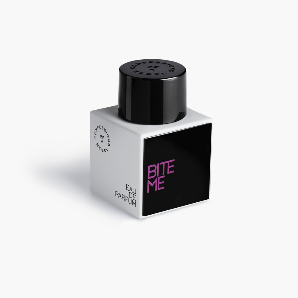 Confessions of a Rebel Bite Me EDP compact bottle front view for travel-friendly fragrance