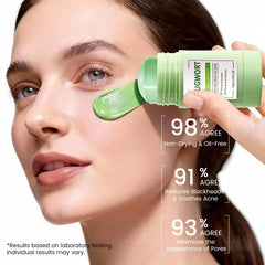 ConfidMiss green ocean clay stick brightens dull skin for a rejuvenated glow.