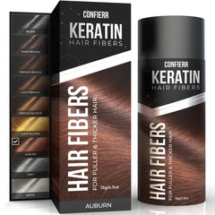 CONFIERR Keratin Hair Fibers Auburn 15g packaging ready for color matching.