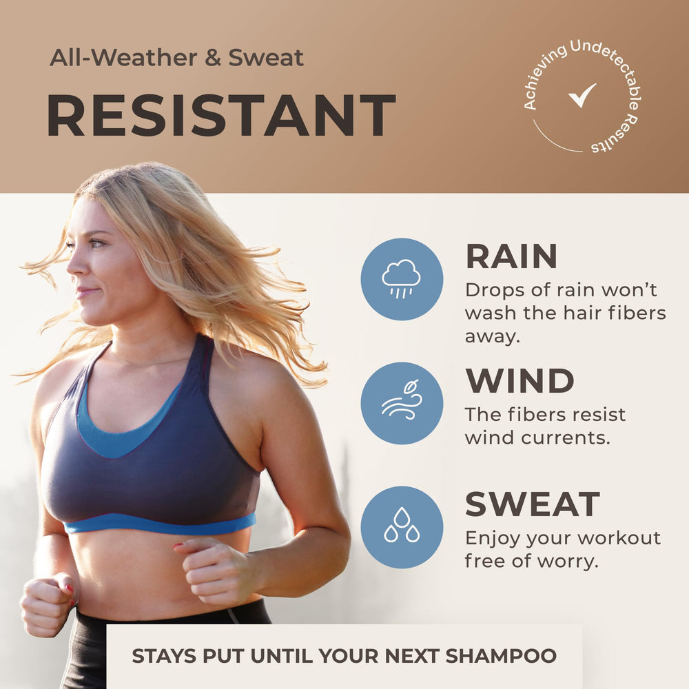 Full-coverage look demonstrates thicker appearance around the scalp.