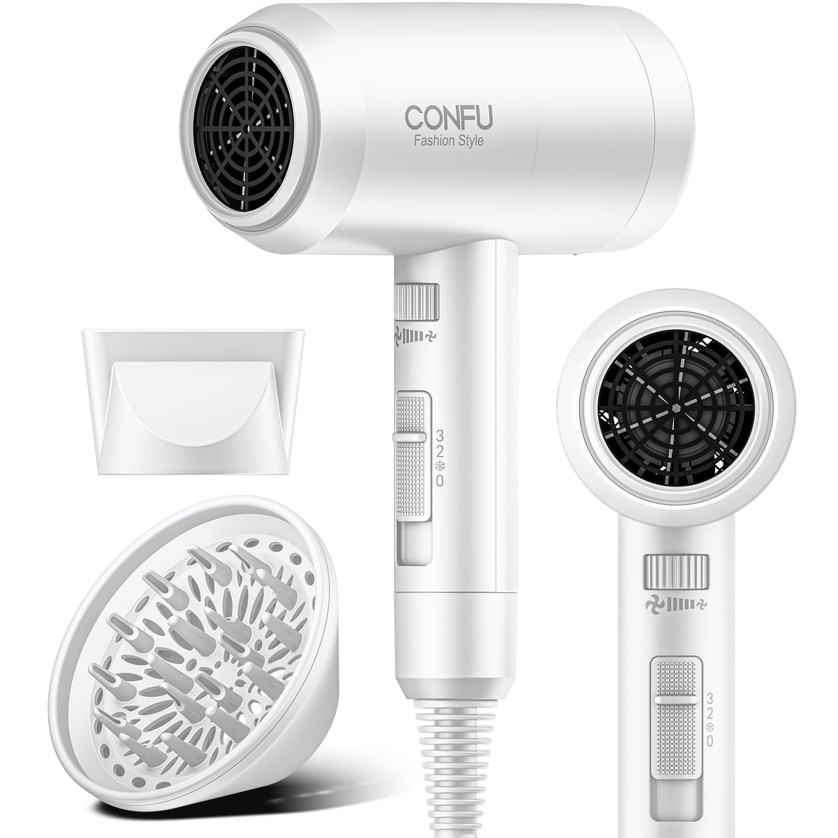 CONFU hair dryer with 21000rpm motor for fast drying