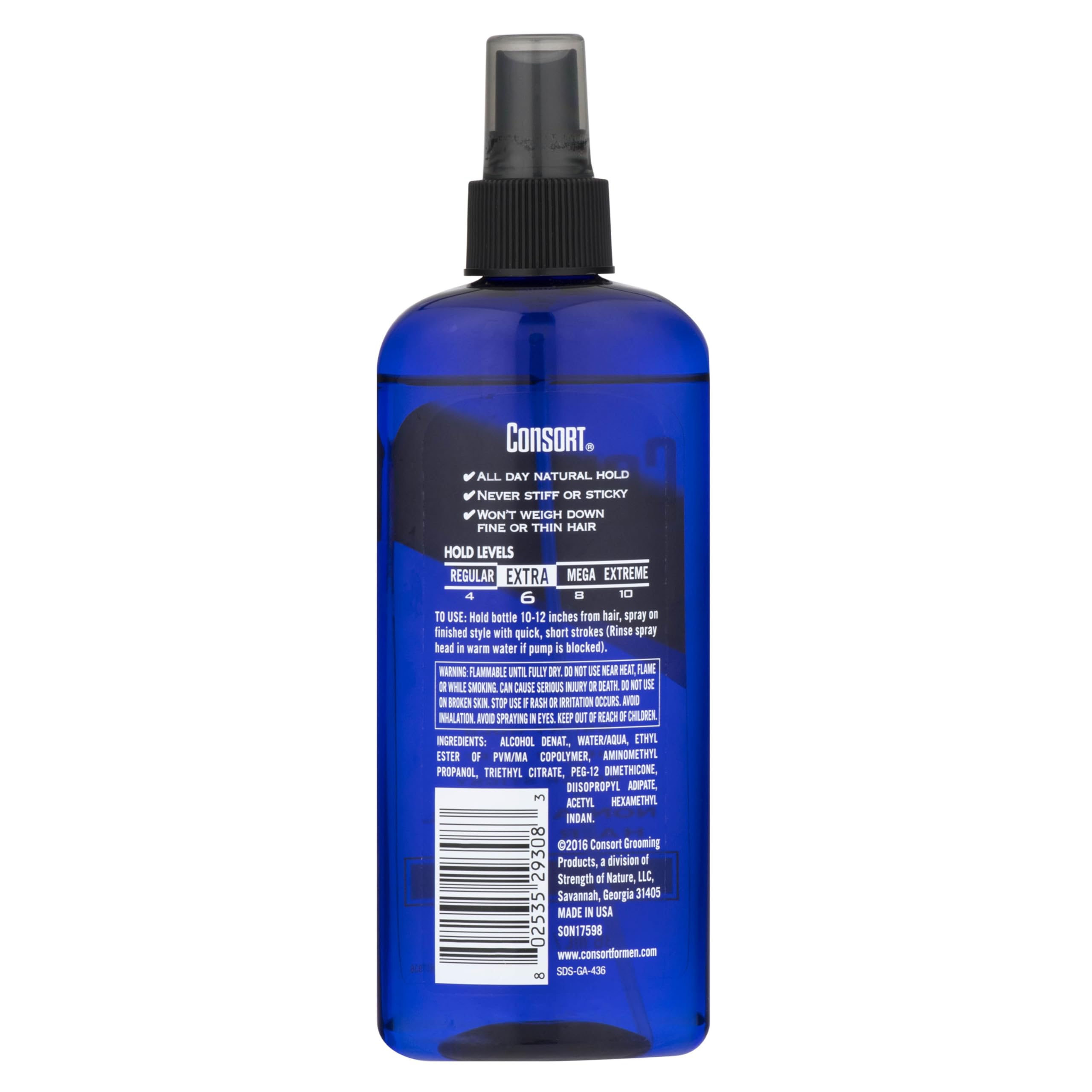Consort for Men Hair Spray pack of 5 on display, easy styling with no stiffness