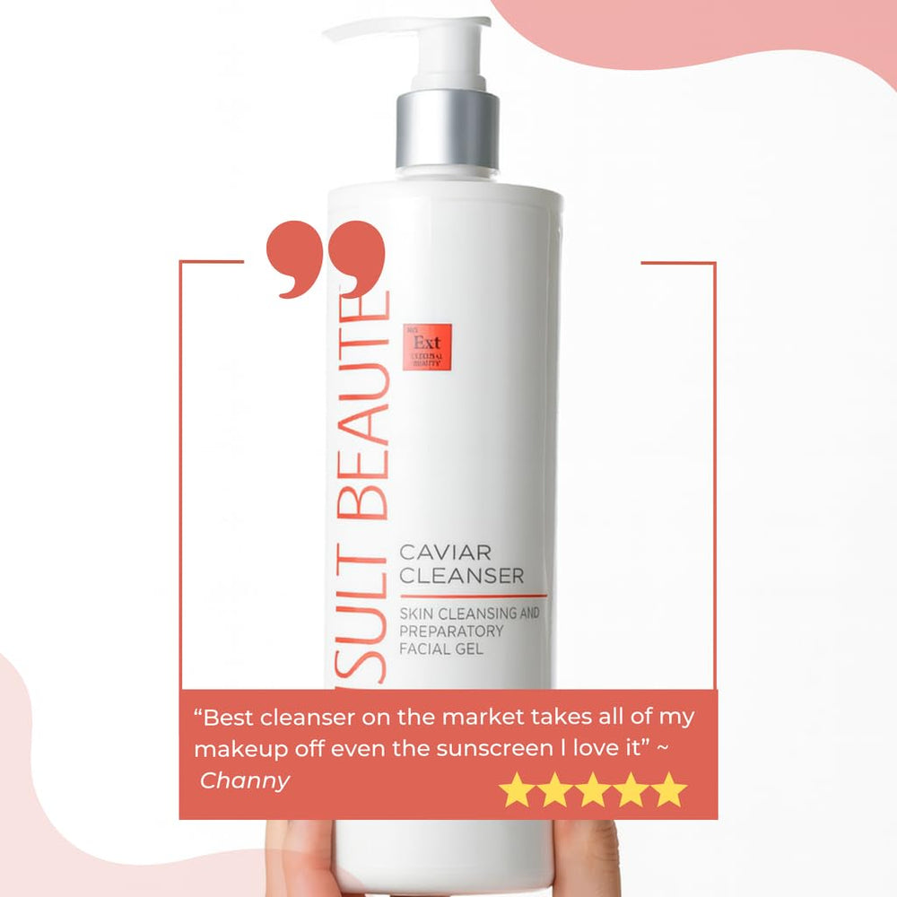 Apply Consult Beaute Caviar Cleanser on face and neck
