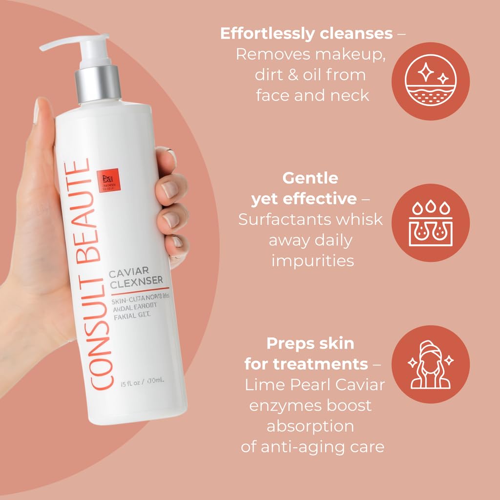 Close-up of Consult Beaute Caviar Cleanser foam texture