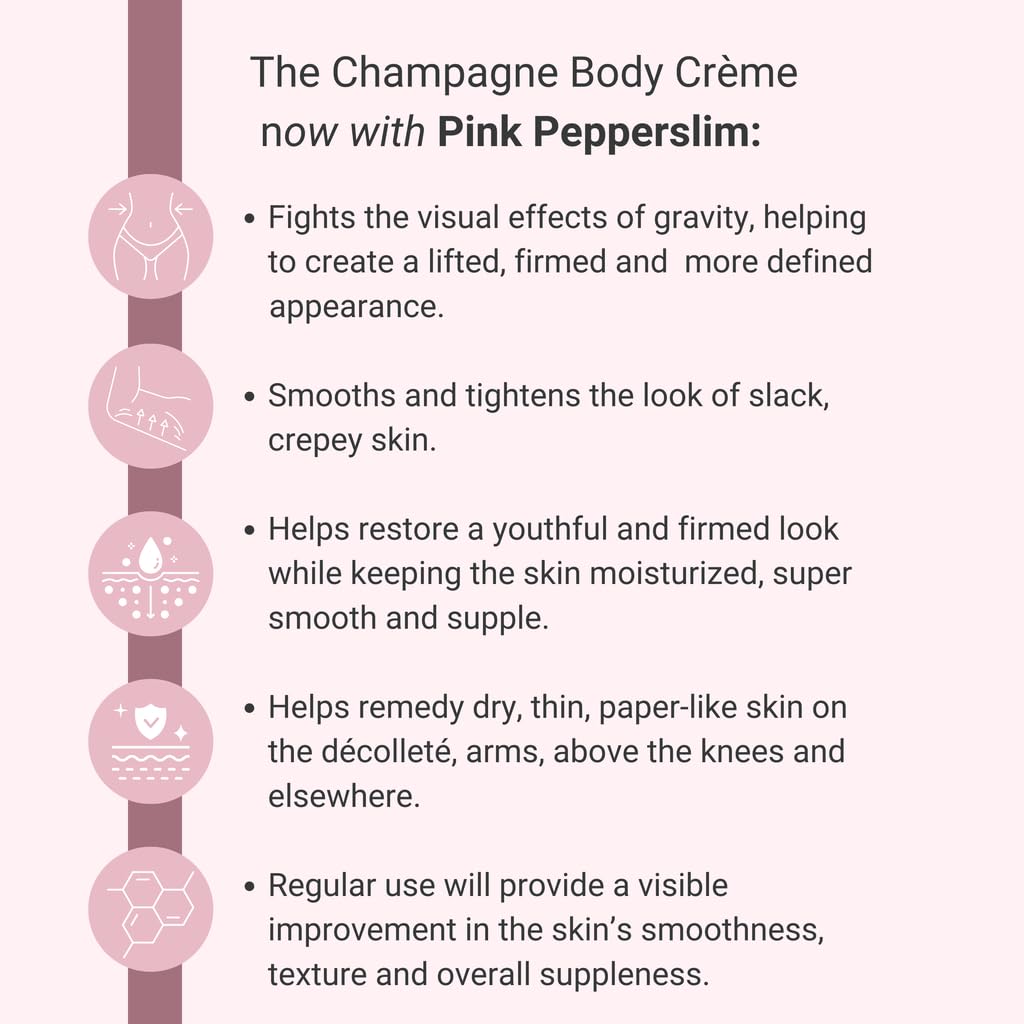 Consult Beaute Champagne Lift texture swirl highlights rich moisturizing formula.