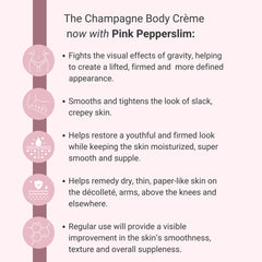 Consult Beaute Champagne Lift texture swirl highlights rich moisturizing formula.