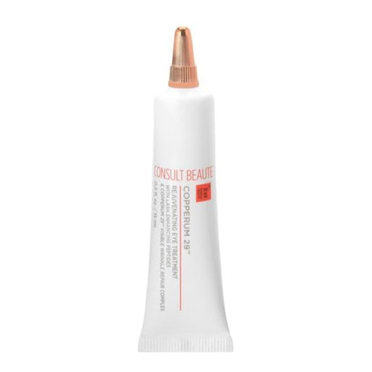 Consult Beaute Copperum29 eye treatment bottle showing lightweight gel hydration.