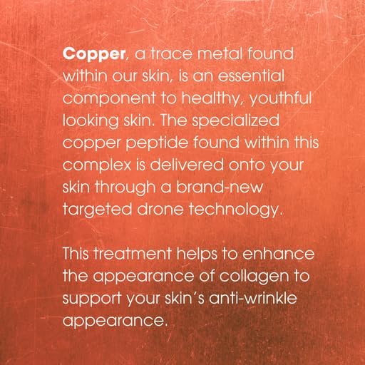 Copperum29 ingredients with peptides and hyaluronic acid icons for hydration.
