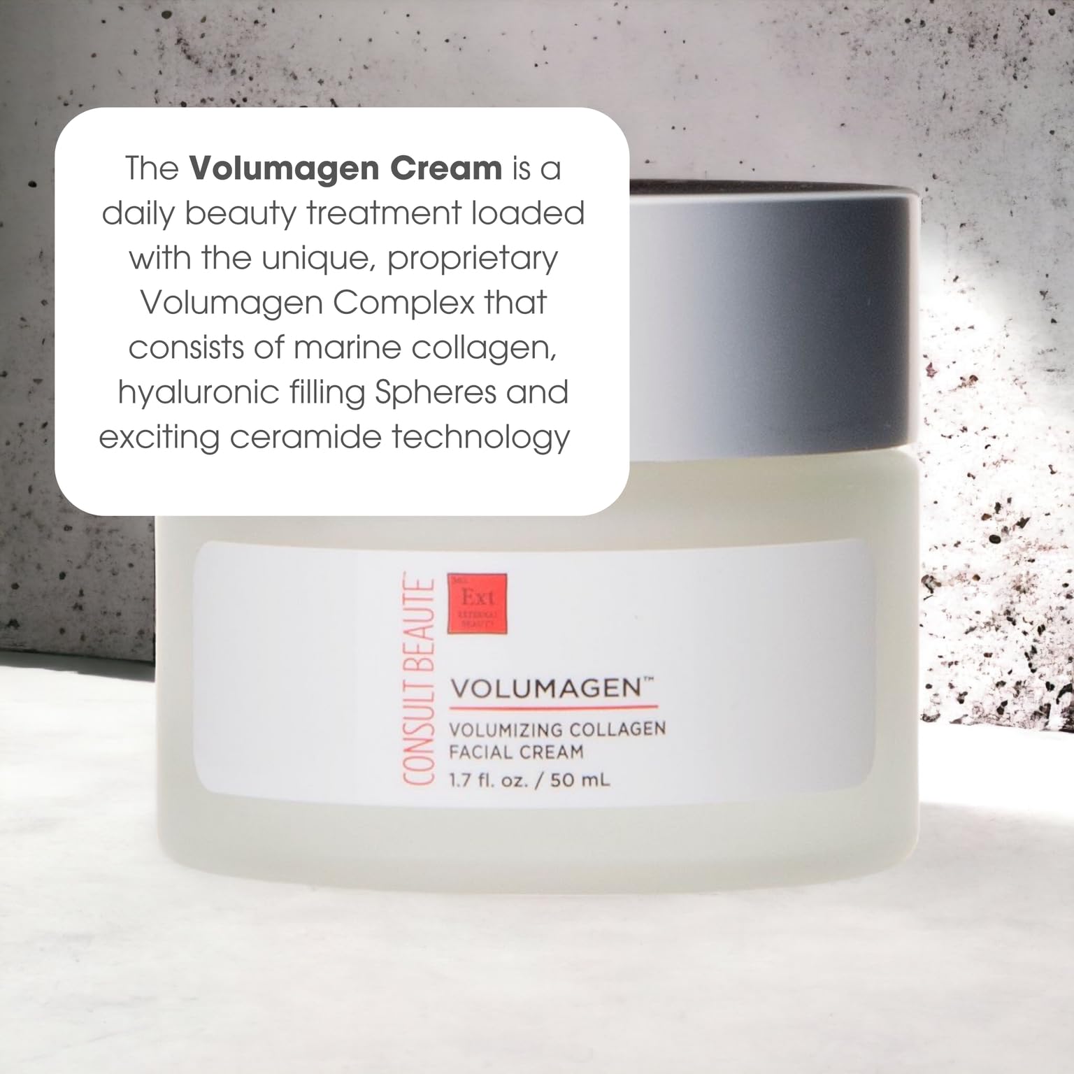 Volumagen application on clean facial skin