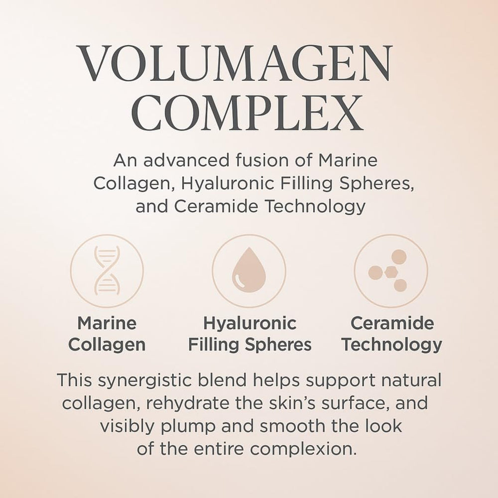 Volumagen Trio texture swatch indicating hydration and elasticity on skin