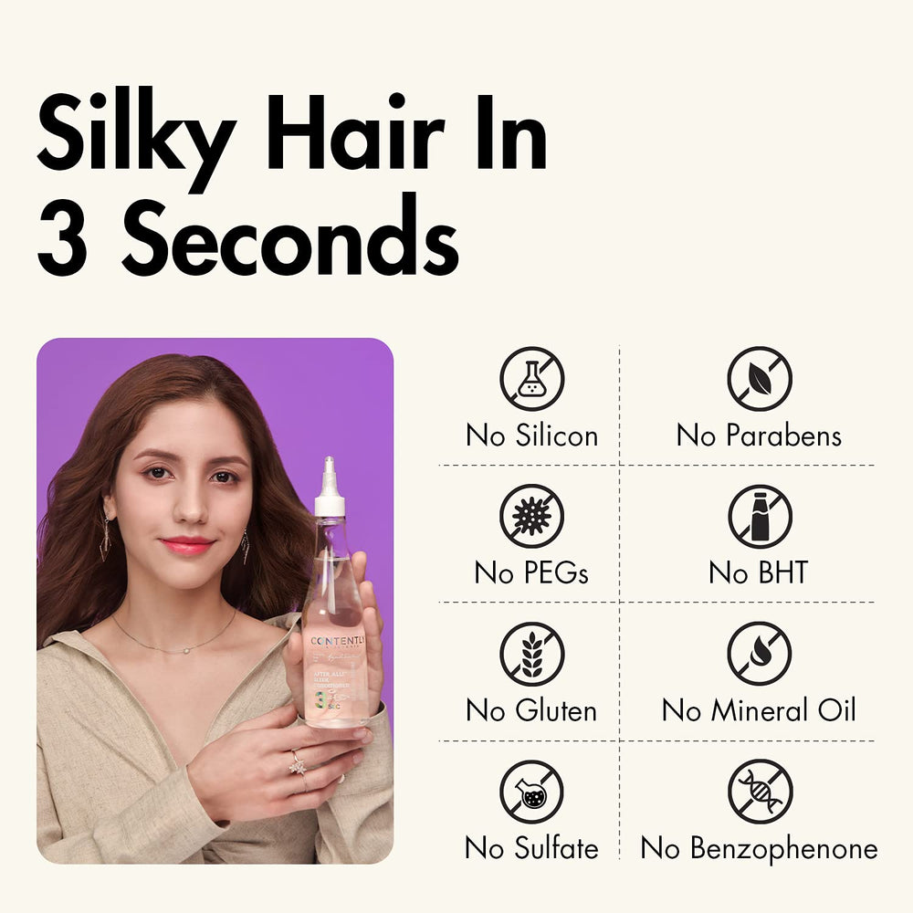 Cooling finish after massage with Contently After All Sleek Conditioner.
