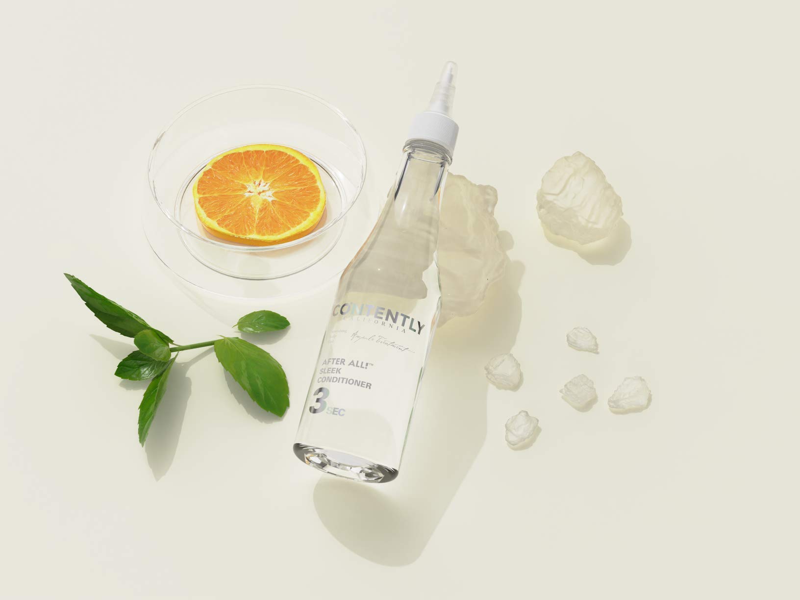 Contently After All Sleek Conditioner 10.14 oz bottle on shelf.