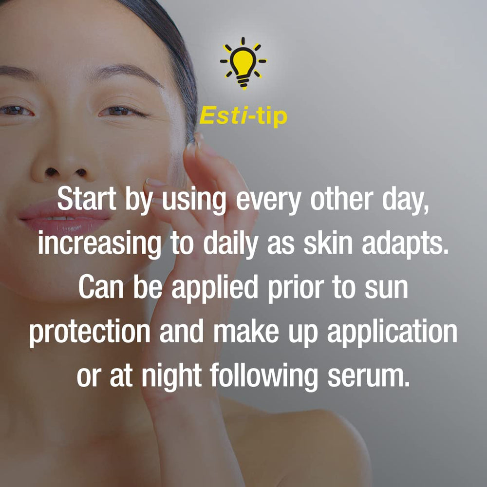 Skin with applied serum shows a natural glow and smoother texture.