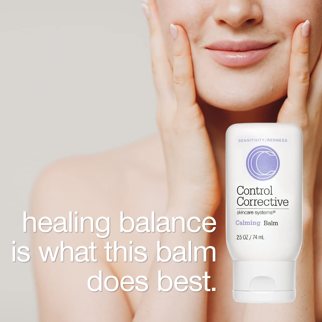 CONTROL CORRECTIVE Calming Balm applying shot demonstrates easy, quick daily use.