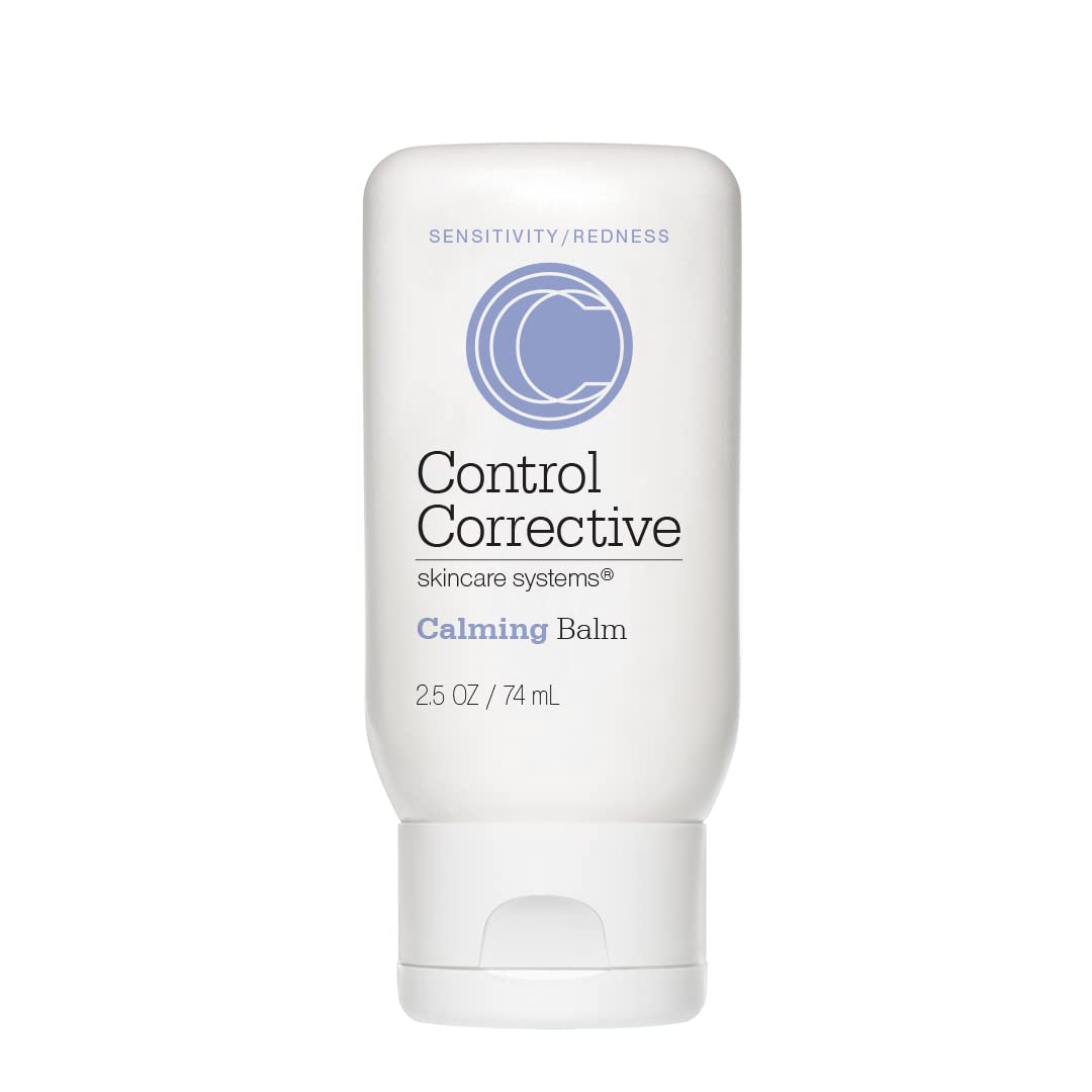 CONTROL CORRECTIVE Calming Balm jar displaying soothing, nourishing formula for sensitive skin.