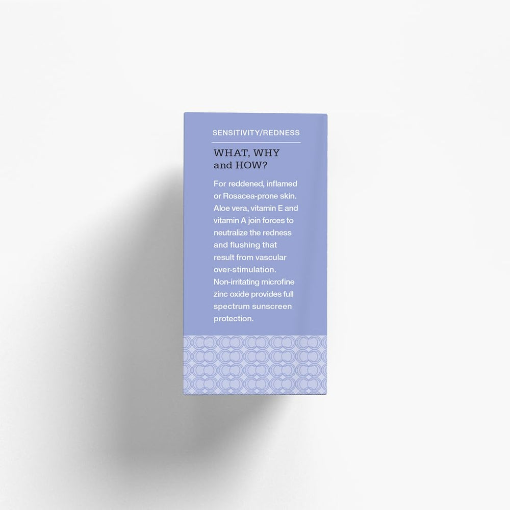 Close-up on clean formula ingredients for CONTROL CORRECTIVE Botanical Soothing Cream SPF 30