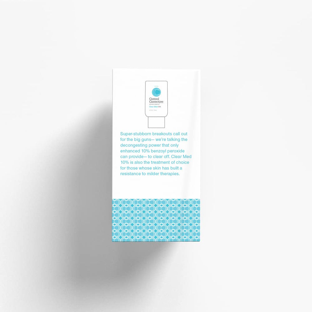 Control Corrective Clear Med targeted application on forehead area