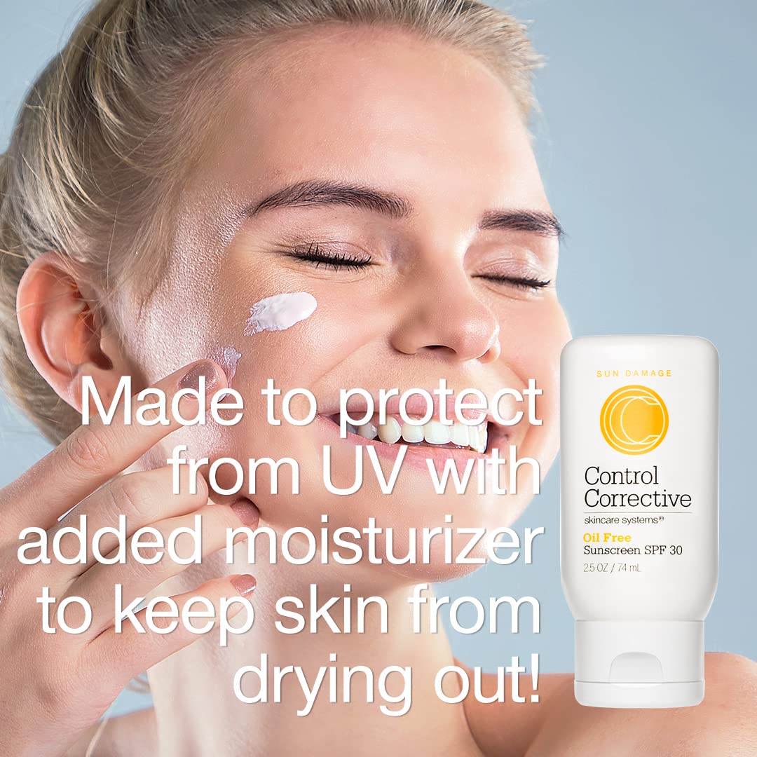 CONTROL CORRECTIVE Oil Free Sunscreen non-comedogenic formula protects skin without clogging pores.