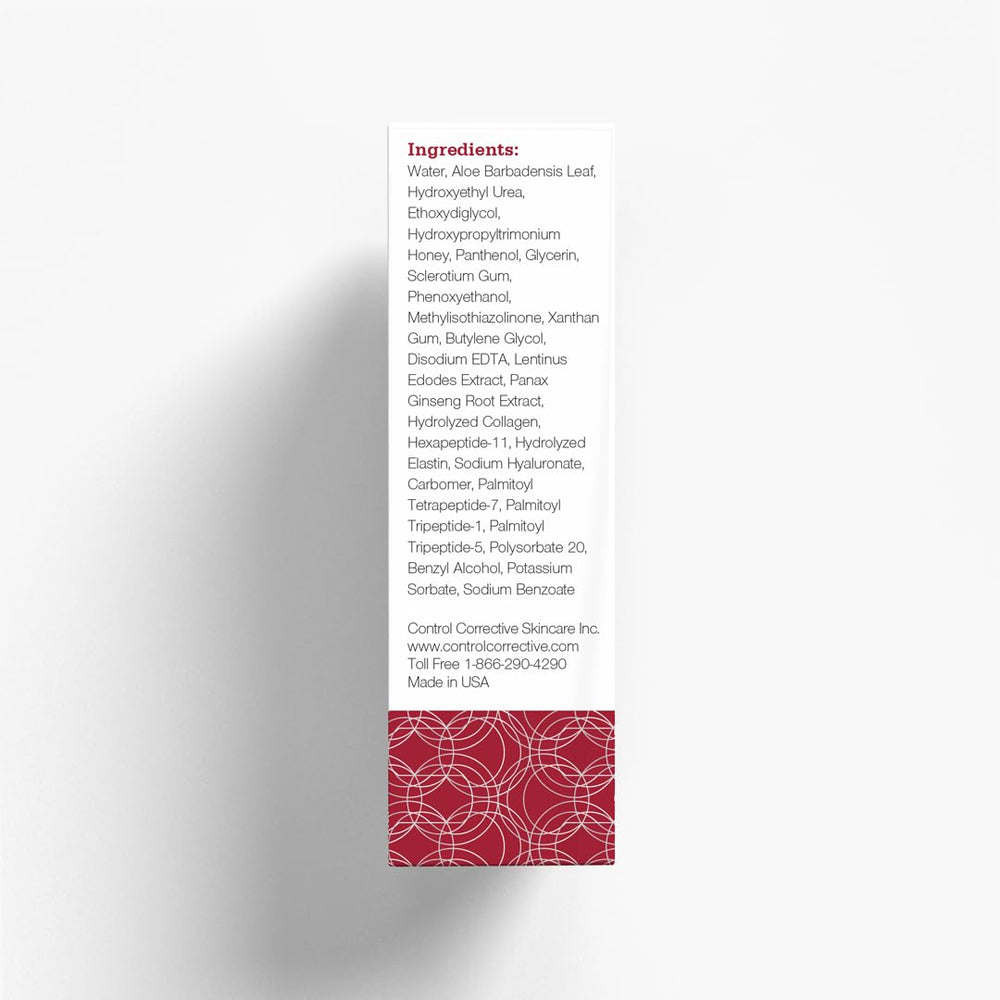 Control Corrective Serum packaging design signals premium skincare