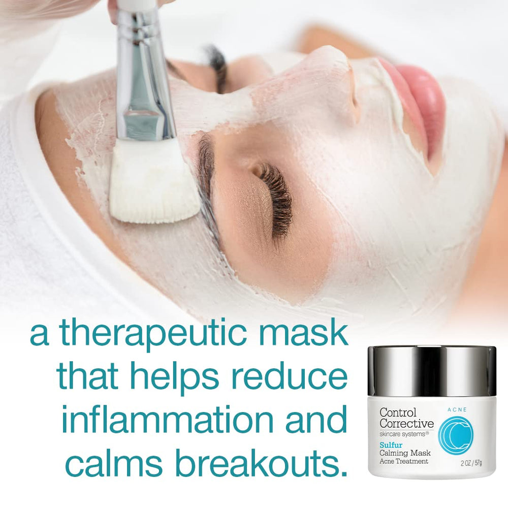 CONTROL CORRECTIVE Sulfur Calming Mask swatch on skin reveals calming hydration