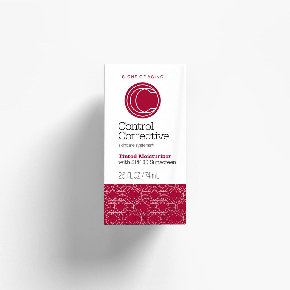 CONTROL CORRECTIVE natural ingredients closeup highlights aloe and vitamin C benefits.