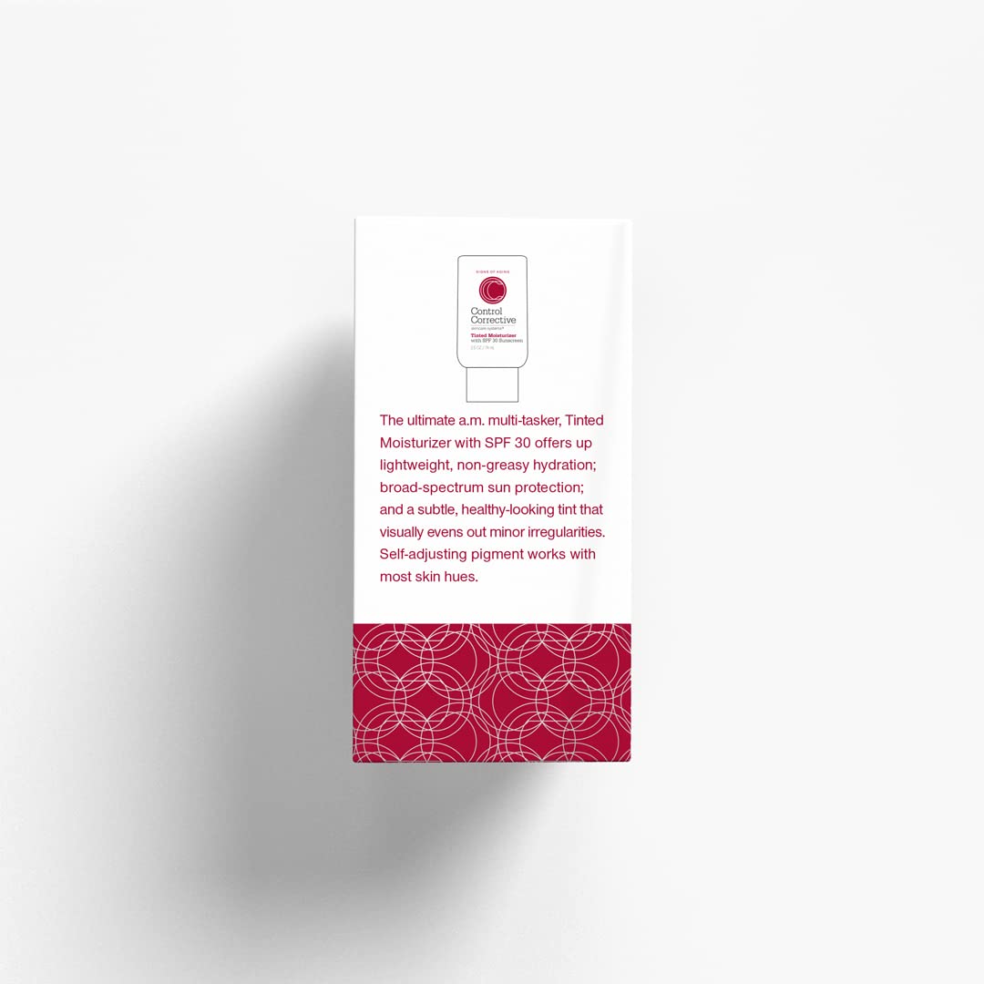 CONTROL CORRECTIVE non-greasy finish image emphasizes weightless wear.