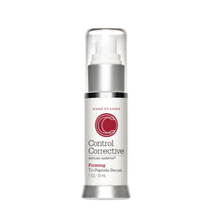 Control Corrective Tri-Peptide Serum bottle shows firming action for smoother skin
