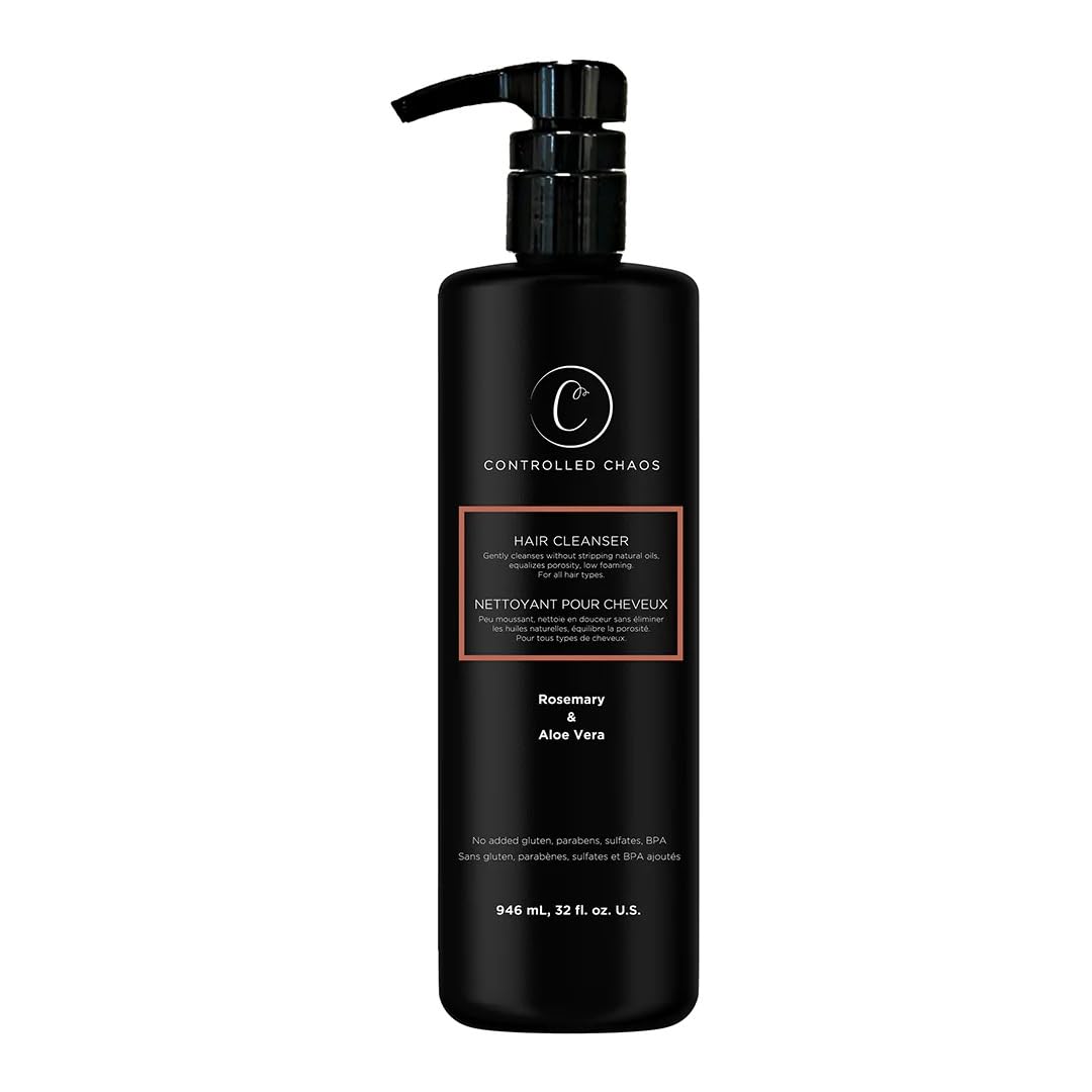 Controlled Chaos bottle pouring cleanser for hydrated, defined curls