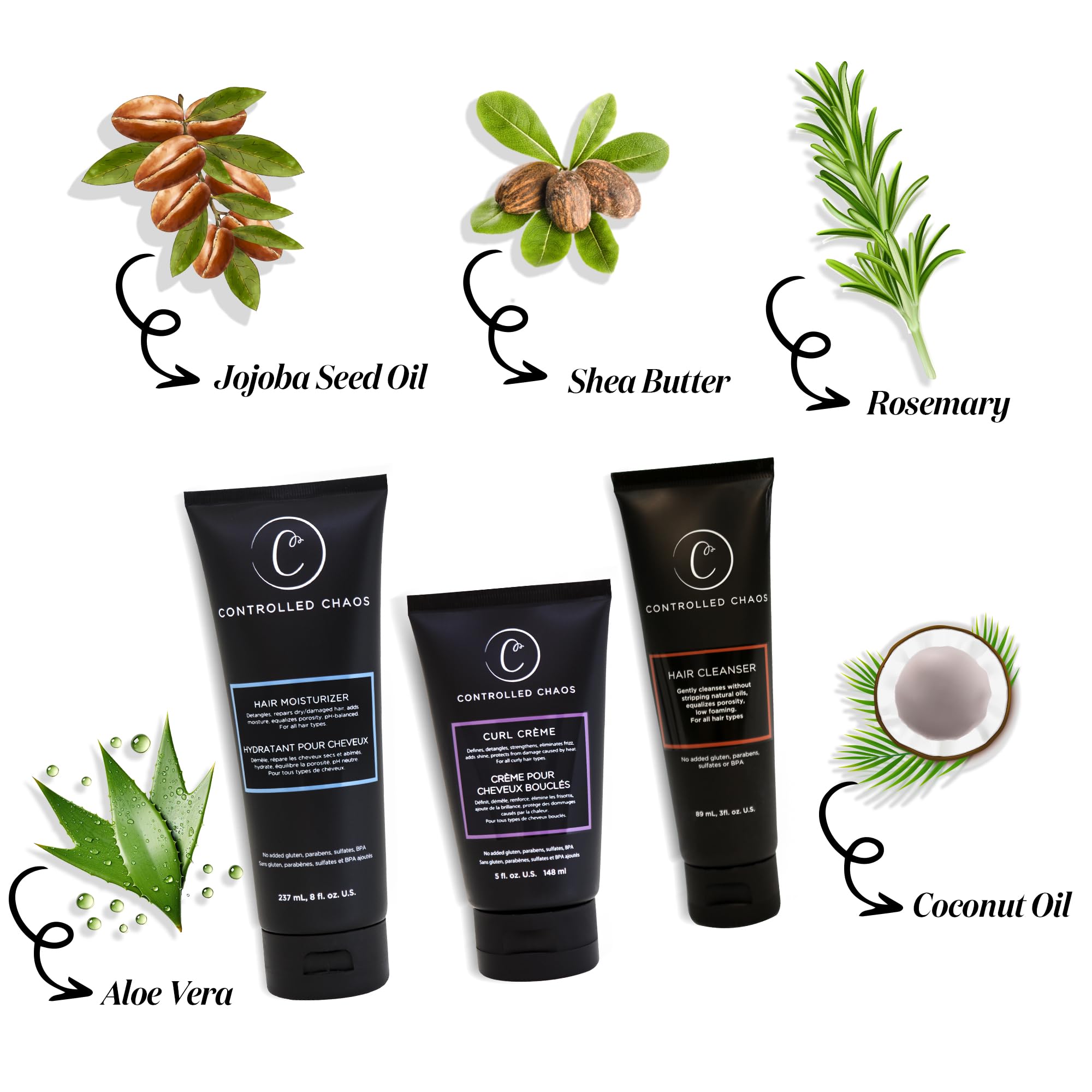 Controlled Chaos Curl Cream defines curls with natural shine