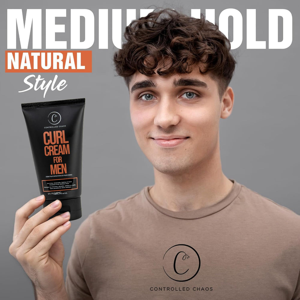 Controlled Chaos Curl Cream being applied to damp hair for smooth waves.
