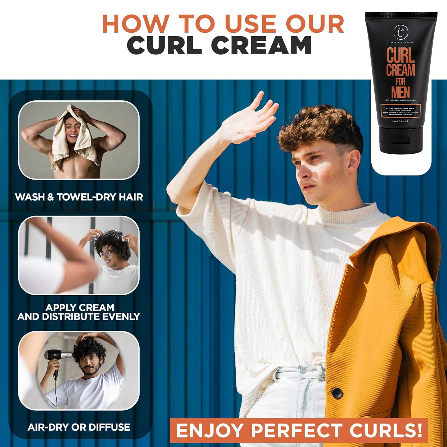 Controlled Chaos Curl Cream packaging displayed for easy purchase and trial.