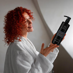 Controlled Chaos hair application demonstrates easy leave-in usage on curly hair