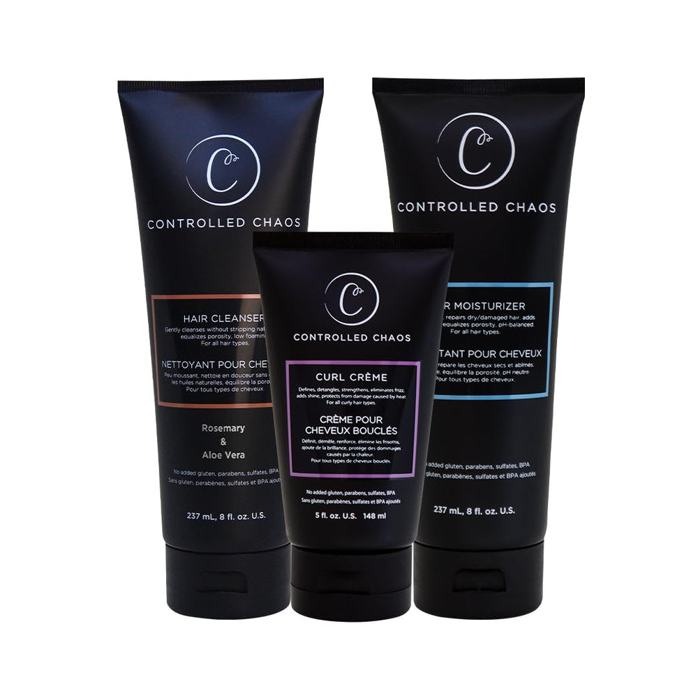 Controlled Chaos Shampoo for curly hair delivers a gentle cleanse and frizz-ready base