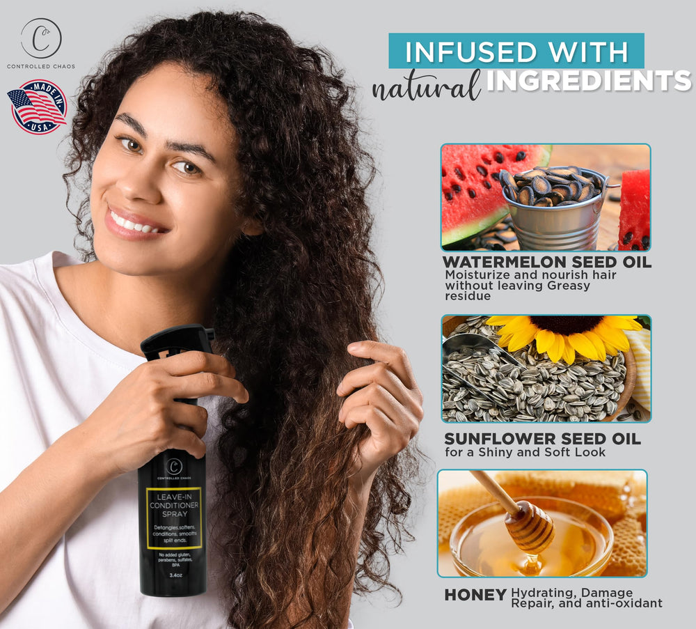 Controlled Chaos: vaporisateur-anti-frizz, aide à maîtriser les frisottis sans graisser.