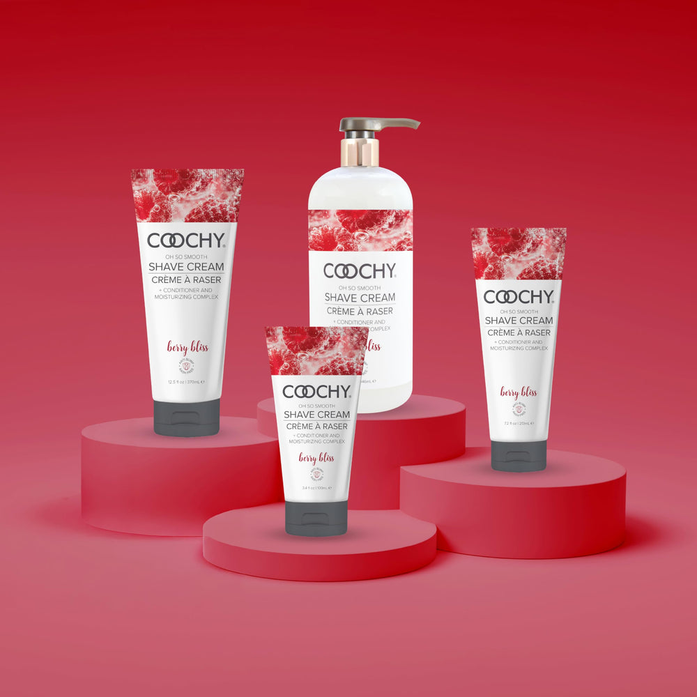 Coochy Berry Bliss underarms illustration with foamy shave cream.