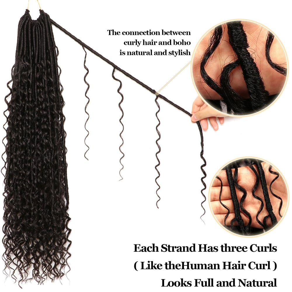 CooCooJoo Goddess Locs 24-inch curly ends deliver boho vibe