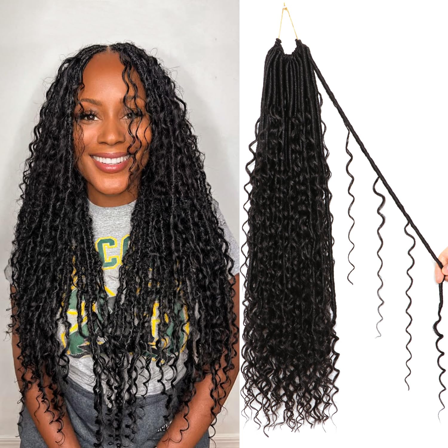 CooCooJoo Goddess Locs 24-inch full-head style for natural volume and easy wear