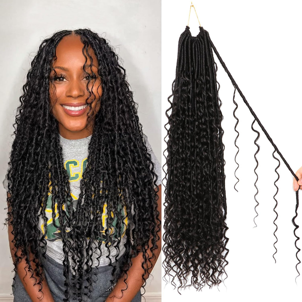 CooCooJoo Goddess Locs 24-inch full-head style for natural volume and easy wear