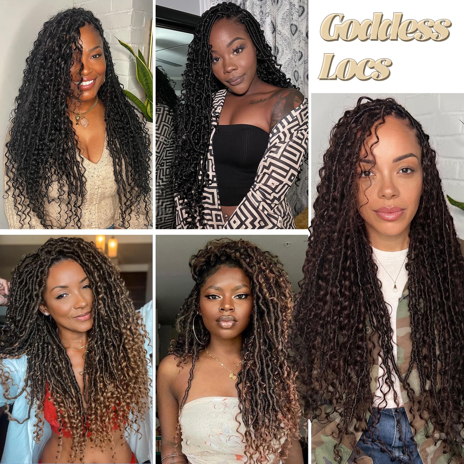 CooCooJoo Goddess Locs 24-inch kit includes crochet tool and beads for styling