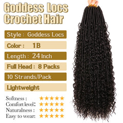 CooCooJoo Goddess Locs 24-inch pre-looped design for beginner-friendly installation