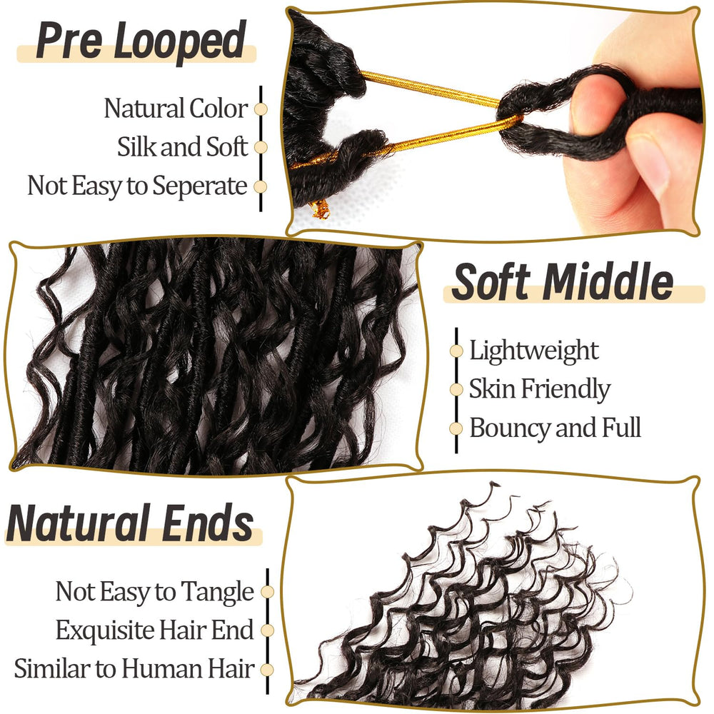 CooCooJoo Goddess Locs 24-inch soft fiber mimics real hair feel