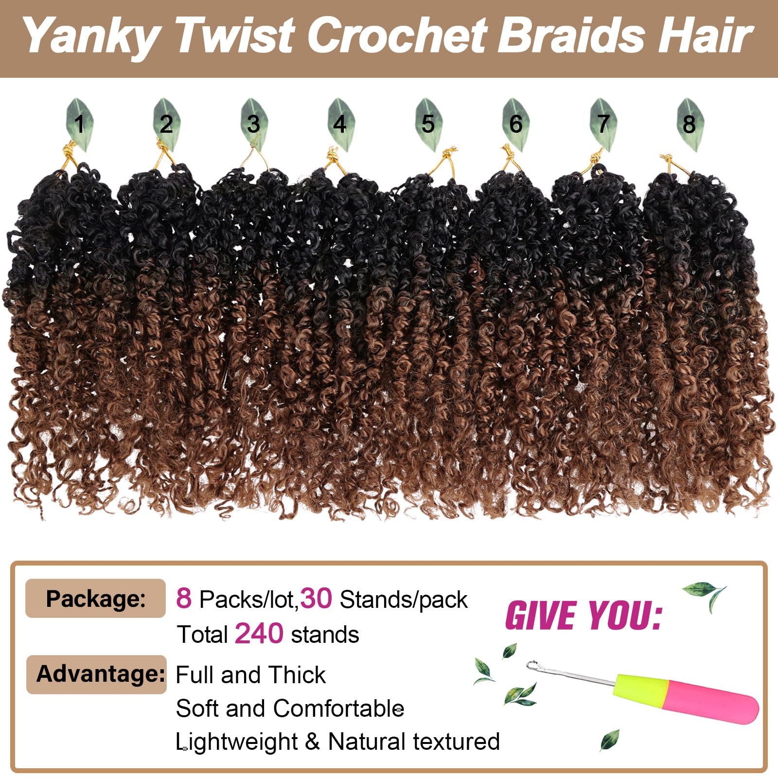 Cookoo color options variety Yanky twists pack helps match styles.