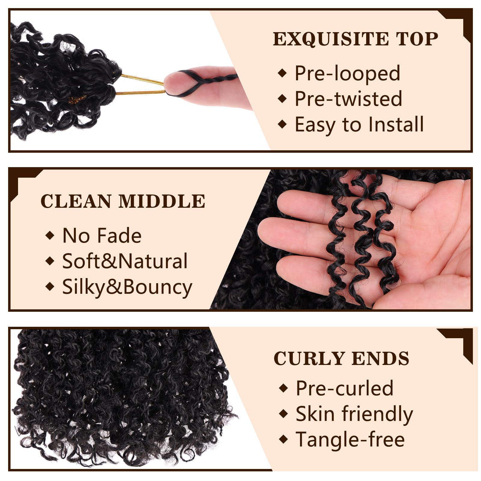 COOKOO lightweight synthetic fiber offers comfortable wear with minimal tangling.
